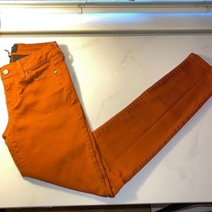 Celebrity pink skinny jeans rustic color